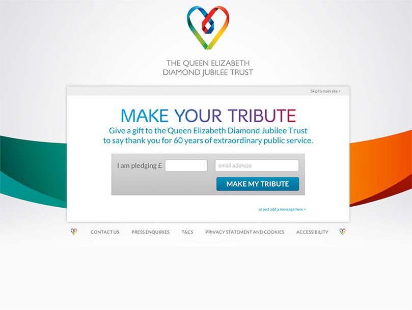 Screenshot of the Queen Elizabeth website project